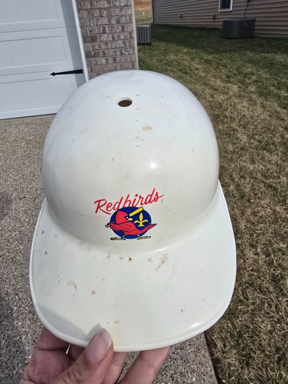 Vintage Louisville Redbirds Souvenir Batting Helmet First National Bank Sponsor